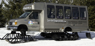 A snow coach is probably the most comfortable way to see Yellowstone in the winter. NPS photo.